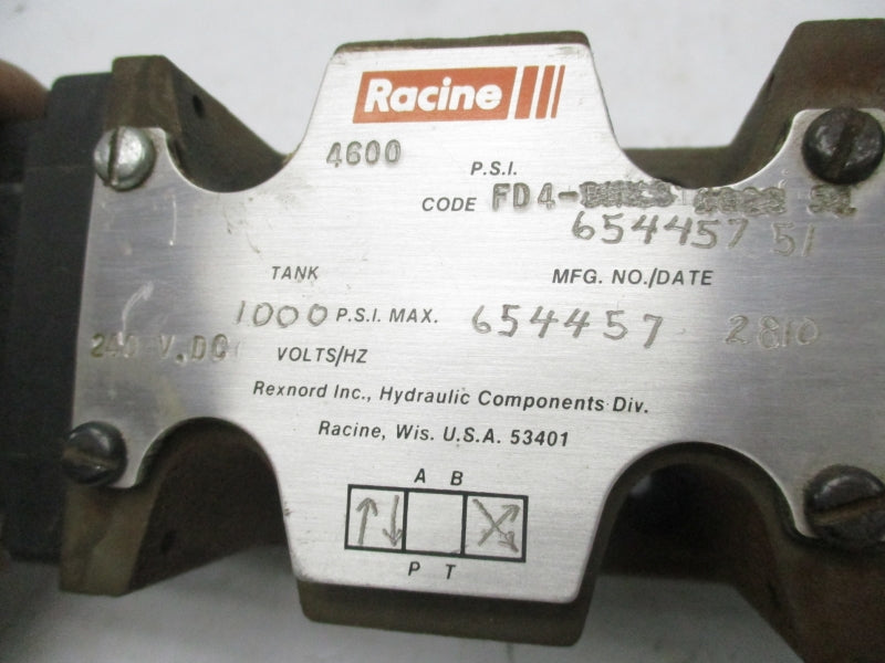 RACINE FD4-654457-51 240VDC 1000PSI UNMP