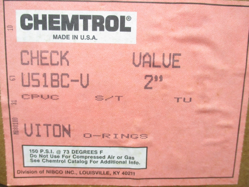 CHEMTROL U51BC-V 2" NSFS