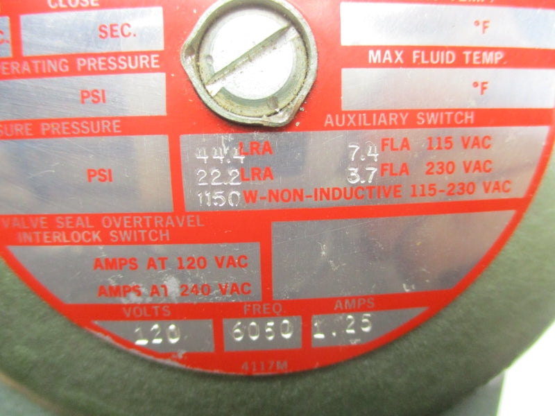 ITT H01A552A171 120V 1.25A NSNP