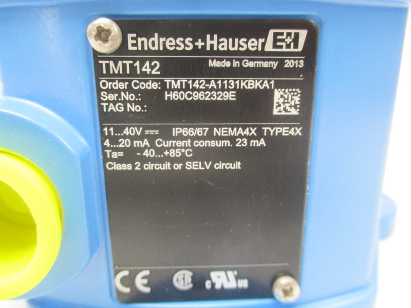 ENDRESS+HAUSER TMT142-A1131KBKA1 11-40V F/W 1.03.06 NSMP