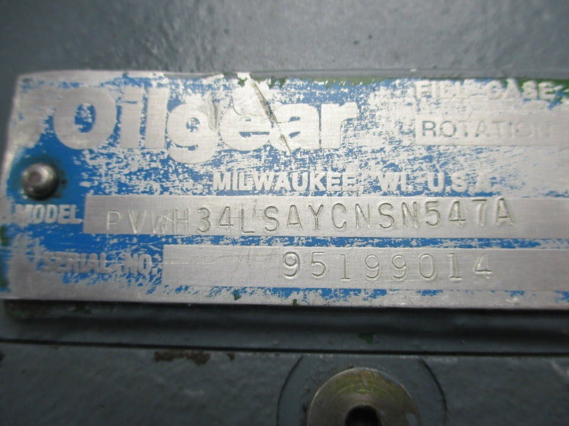 OILGEAR PVWH34LSAYCNSN547A NSNP