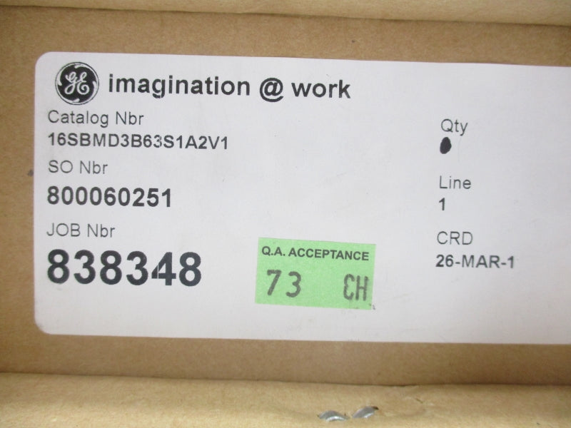 GENERAL ELECTRIC 16SBMD3B63S1A2V1 (AS PICTURED) NSFS