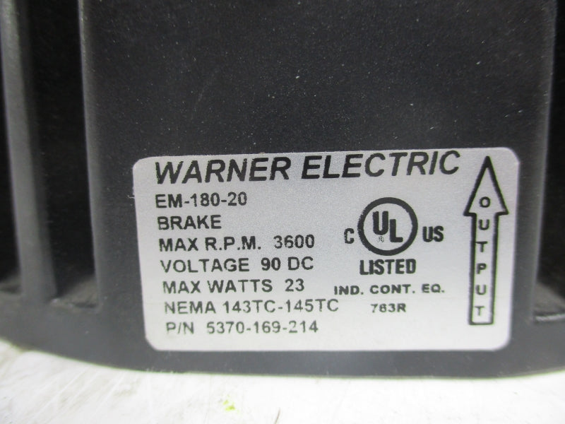 WARNER ELECTRIC EM-180-20 5370-169-214 90VDC NSNP