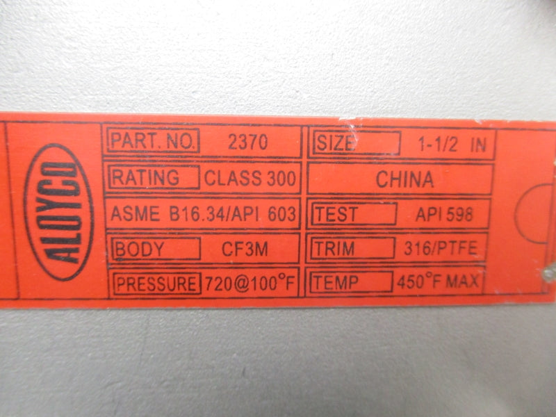 ALOYCO 2370 1-1/2" NSNP