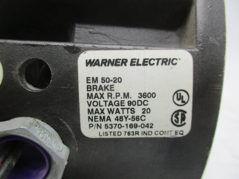 WARNER ELECTRIC EM50-20 5370-169-042 90VDC UNMP