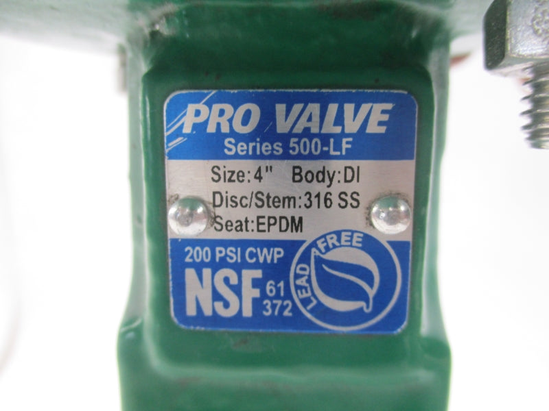 PRO VALVE 500-LF 200PSI  4" NSNP