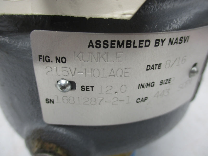 KUNKLE 215V-H01AQE 12.0IN/HG NSNP