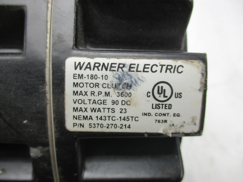 WARNER ELECTRIC EM-180-10 EM-180-20 5370-169-214 90VDC UNMP