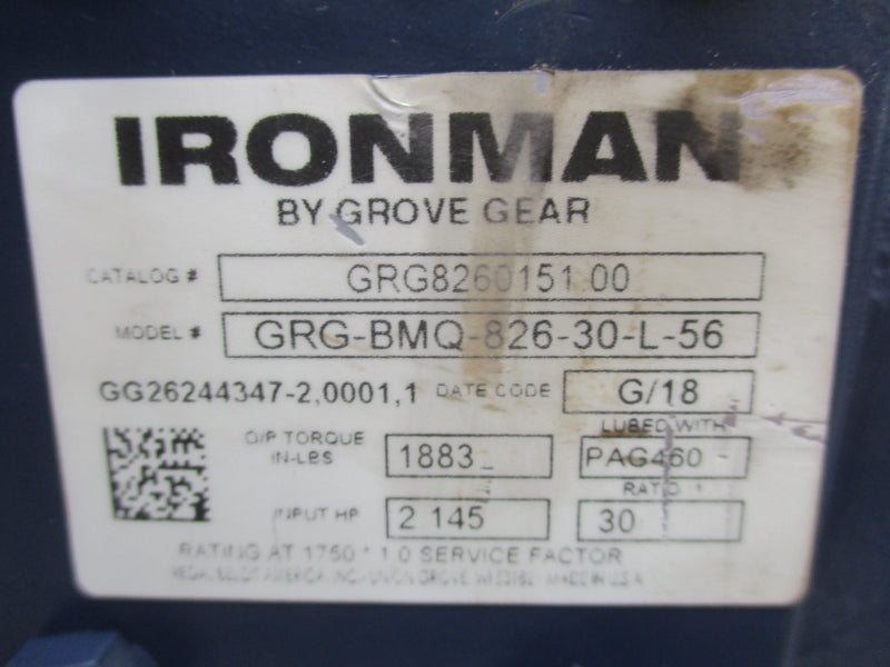 GROVE GEAR GRG-BMQ-826-30-L-56 GRG8260151.00 NSNP
