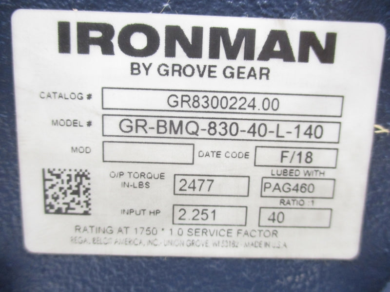 GROVE GEAR GR-BMQ-830-40-L-140 GR8300224.00 NSNP