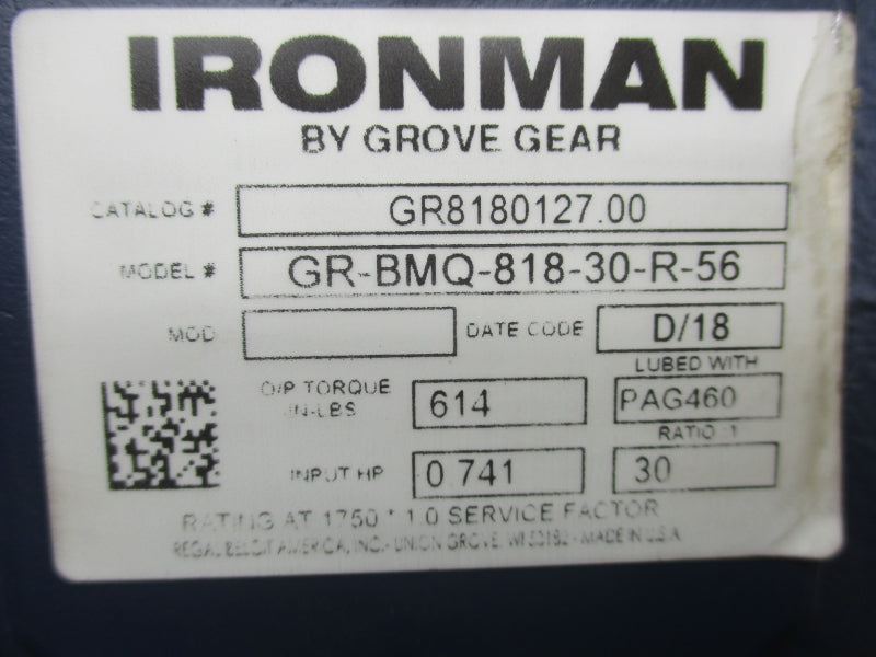 GROVE GEAR GR-BMQ-818-30-R-56 GR8180127.00 NSNP