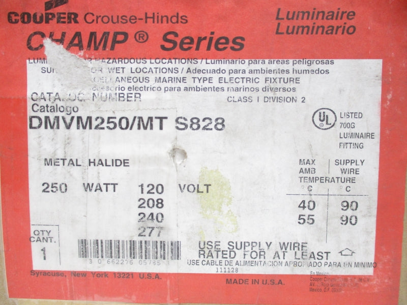 COOPER DMVM250/MTS828 277V 1.1A NSMP