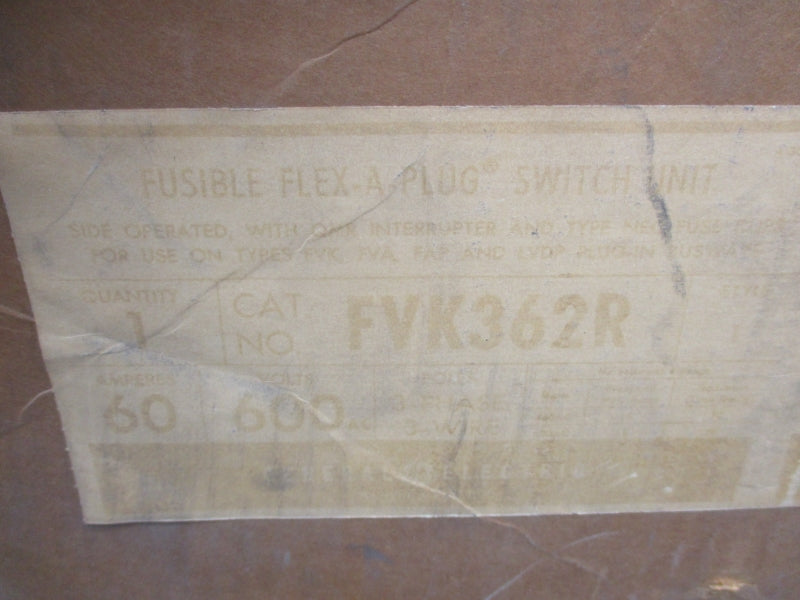 GENERAL ELECTRIC FVK362R STYLE 1 600VAC 60A NSFS