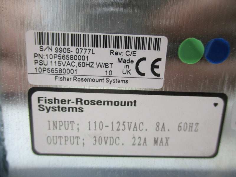 FISHER-ROSEMOUNT 10P56580001 110-125VAC 8A UNMP