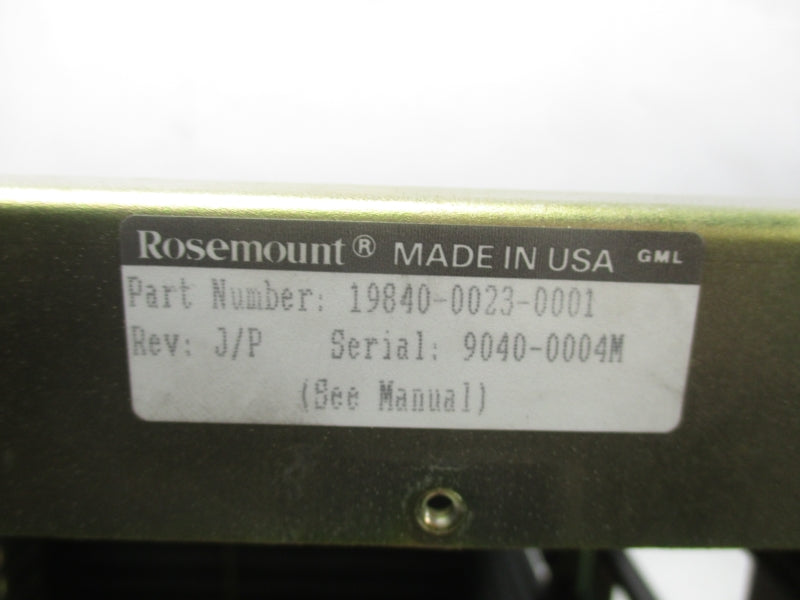 ROSEMOUNT MODEL 6000 06000-0643-0001 30VDC 11A UNMP