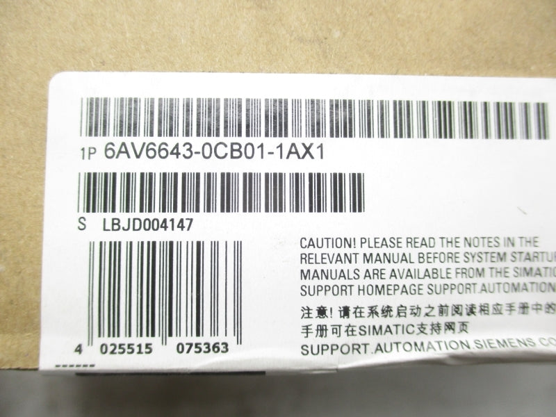 SIEMENS 6AV6643-0CB01-1AX1 8" NSFS
