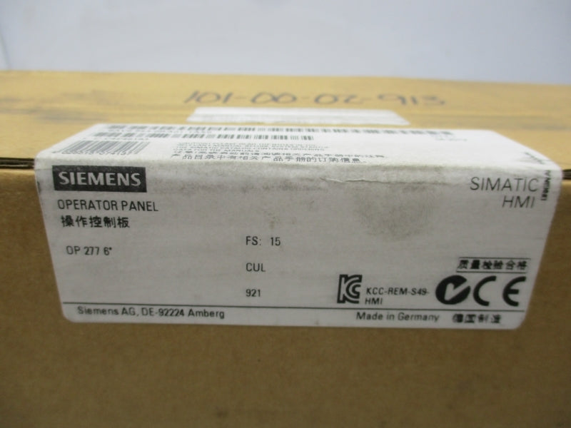 SIEMENS 6AV6643-0BA01-1AX0 6" NSFS