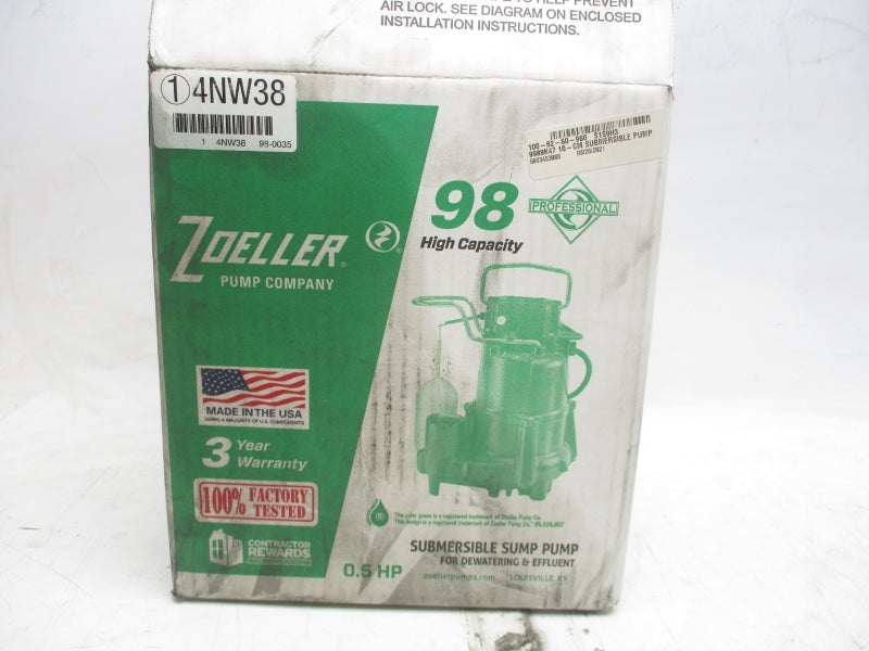 ZOELLER N98-D 98-0035 115V 9.4A NSMP