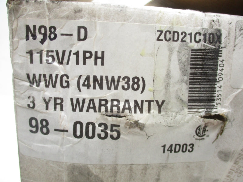 ZOELLER N98-D 98-0035 115V 9.4A NSMP