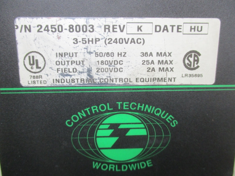 CONTROL TECHNIQUES 2450-8003 240VAC 36A NSNP
