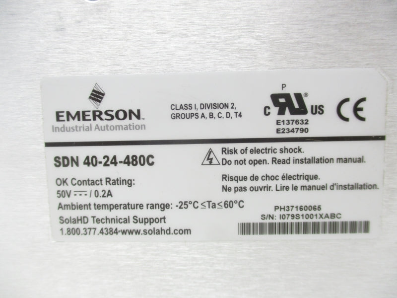 EMERSON SDN40-24-480C 50V 0.2A NSMP