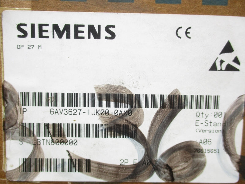 SIEMENS 6AV3627-1JK00-0AX0 24VDC 0.4A NSMP