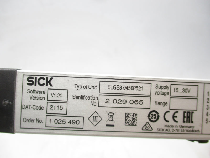 SICK ELGE3-0450P521 15-30V NSNP