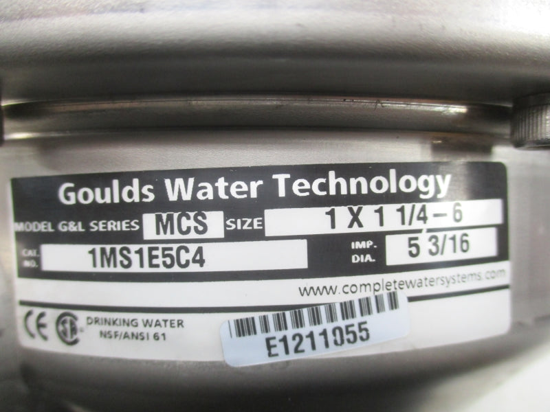 GOULDS 1MS1E5C4 1X1-1/4-6" NSNP