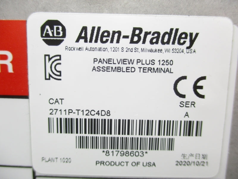 ALLEN BRADLEY 2711P-T12C4D8 SER. A NSMP