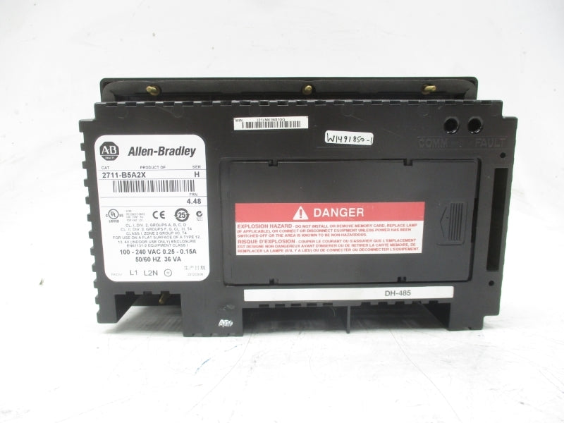 ALLEN BRADLEY 2711-B5A2X SER. H F/W 4.48 100-240VAC .25-.15A UNMP