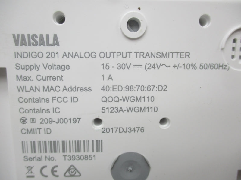 VAISALA INDIGO 201 1A2A0 15-30V 1A NSMP