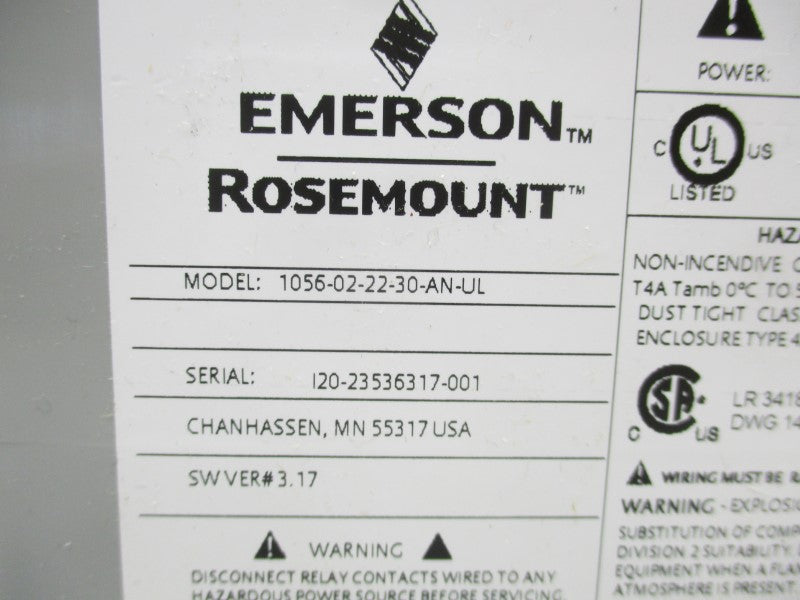 ROSEMOUNT 1056-02-22-30-AN-UL 24VDC NSMP
