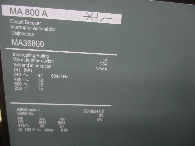 SQUARE D MA36800 600V 8000A NSNP