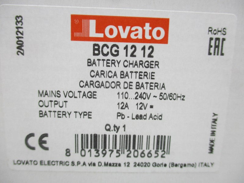 LOVATO BCG1212 110-240V 12A NSFS