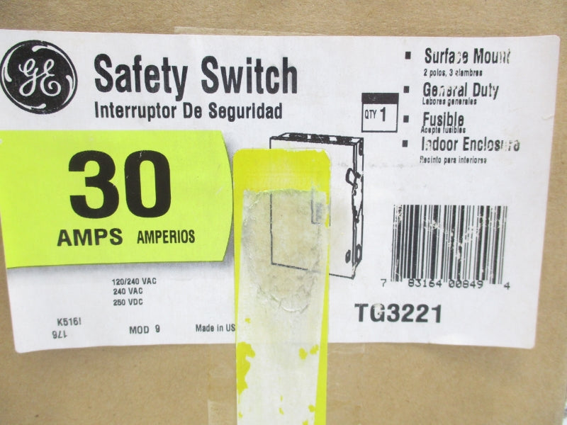 GENERAL ELECTRIC TG3221 120/240VAC 30A NSMP