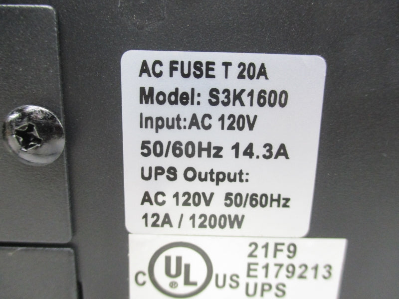 EMERSON S3K1600 120VAC 14.3A NSMP
