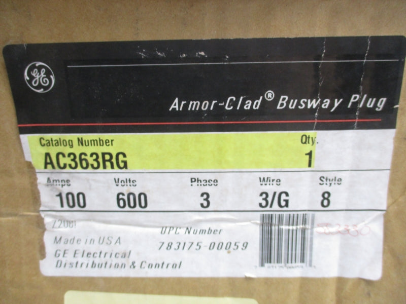 GENERAL ELECTRIC AC363RG 600V 100A NSMP
