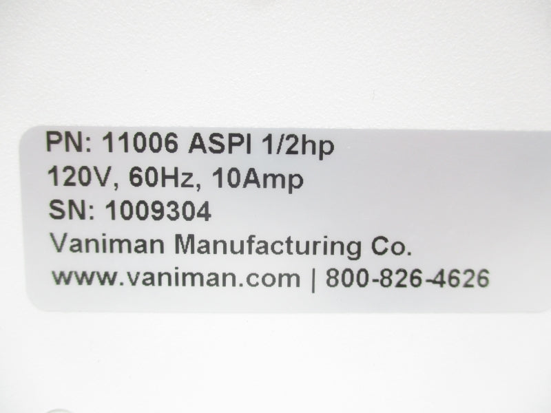 VANIMAN 11006 120V 10A NSNP
