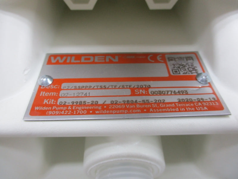 WILDEN PUMP 02-12741 P2/SSPPP/TSS/TF/STF/2070 NSNP