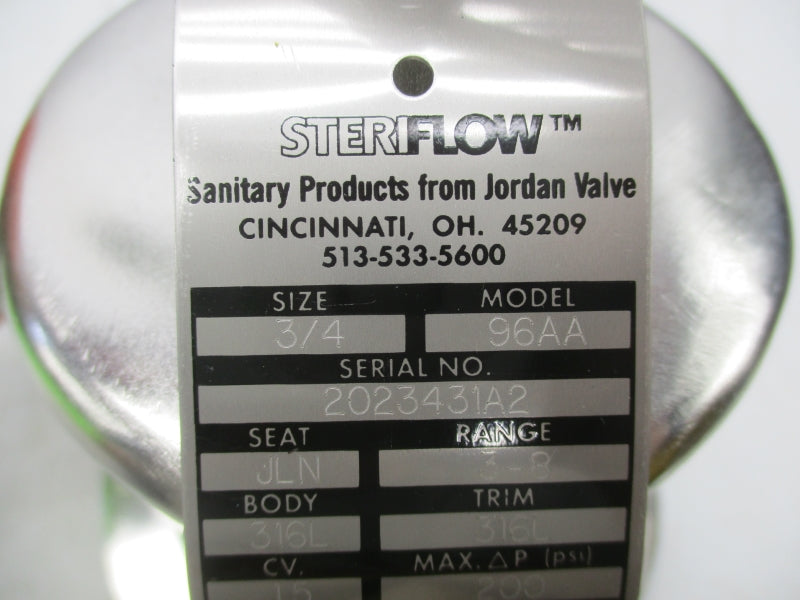 STERIFLOW 96AA 350PSI 3/4" NSNP