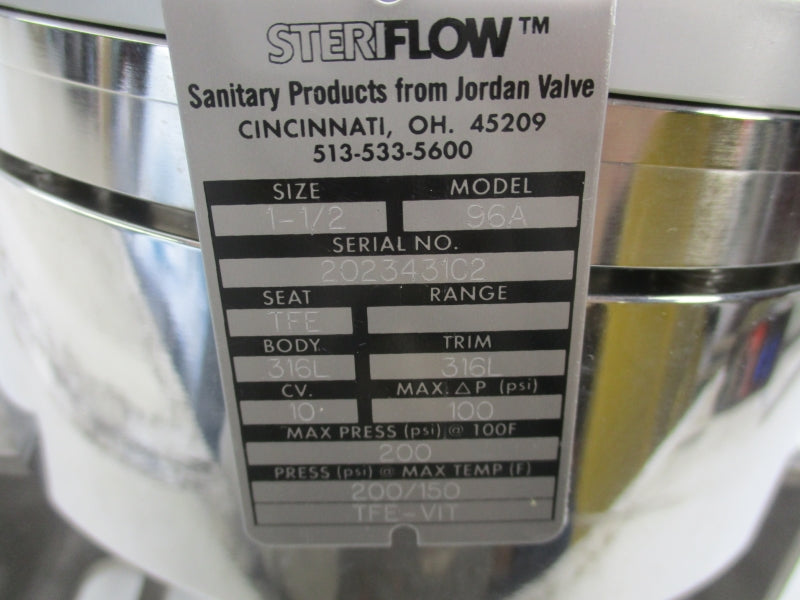 STERIFLOW 96A 200PSI 1-1/2" NSNP