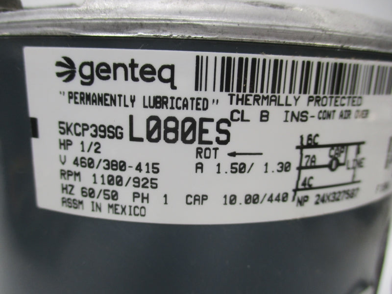 GENTEQ 5KCP39SGL080ES 460/380-415V 1.50/1.30A NSNP