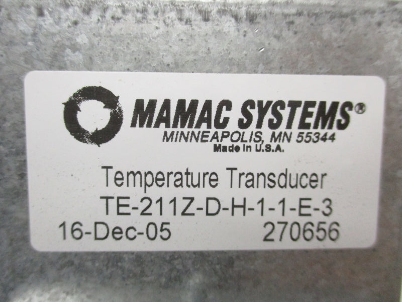MAMAC TE-211Z-D-H-1-1-E-3 NSNP