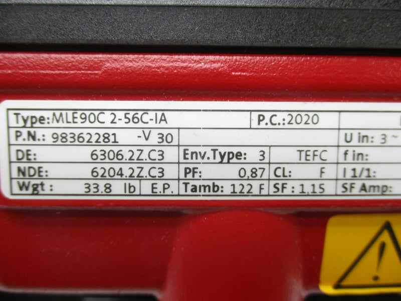 GRUNDFOS MLE90C2-56C-IA 98362281 440-480V 2.65A NSNP