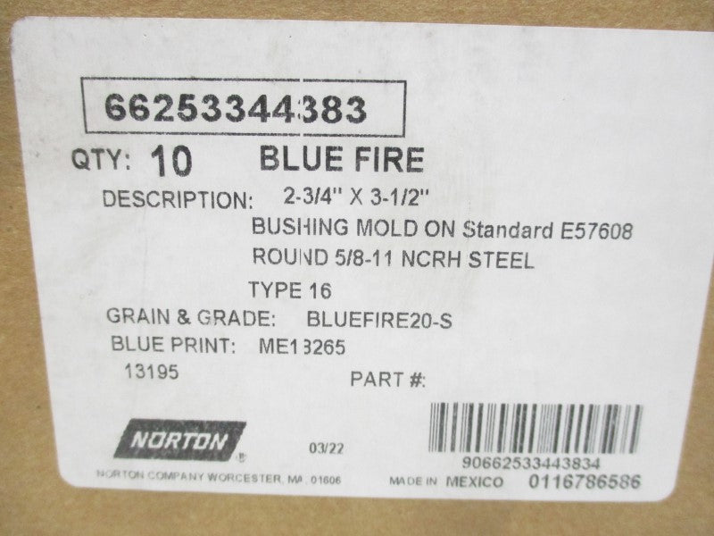 NORTON 66253344383 2-3/4"X3-1/2" (PKG OF 10) NSFS