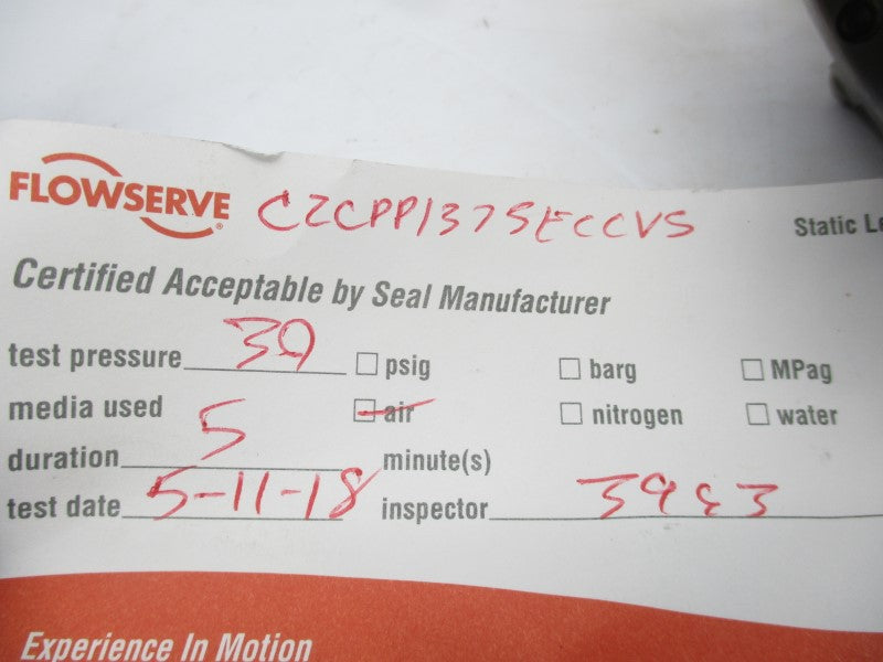 FLOWSERVE C2CPP1375ECCVS 30PSI 1.375" NSMP
