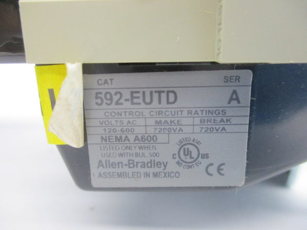 ALLEN BRADLEY 592-EUTD SER. A 120-600VAC (BR/WH) NSMP