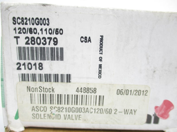 ASCO SC8210G003 110/120V 5-150PSI 3/4" NSMP