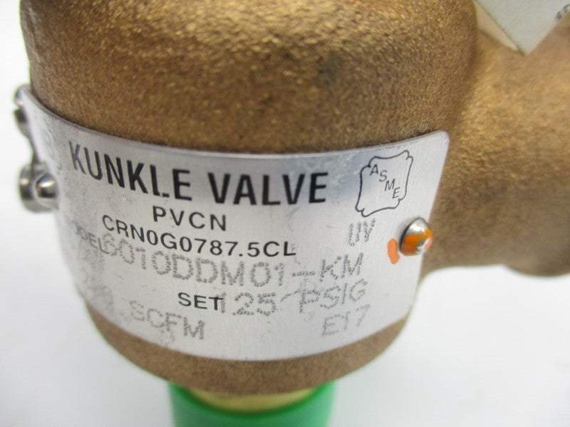 KUNKLE VALVE 6010DDM01-KM 125PSI 3/4" NSNP