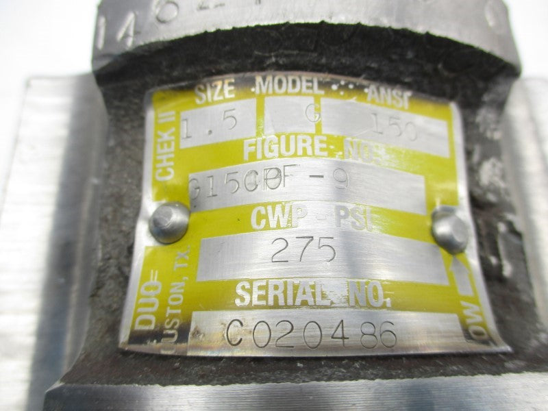 CRANE G15CPF-9 275PSI 1.5" NSNP